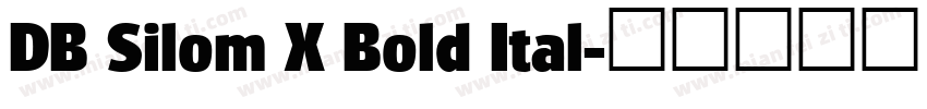 DB Silom X Bold Ital字体转换